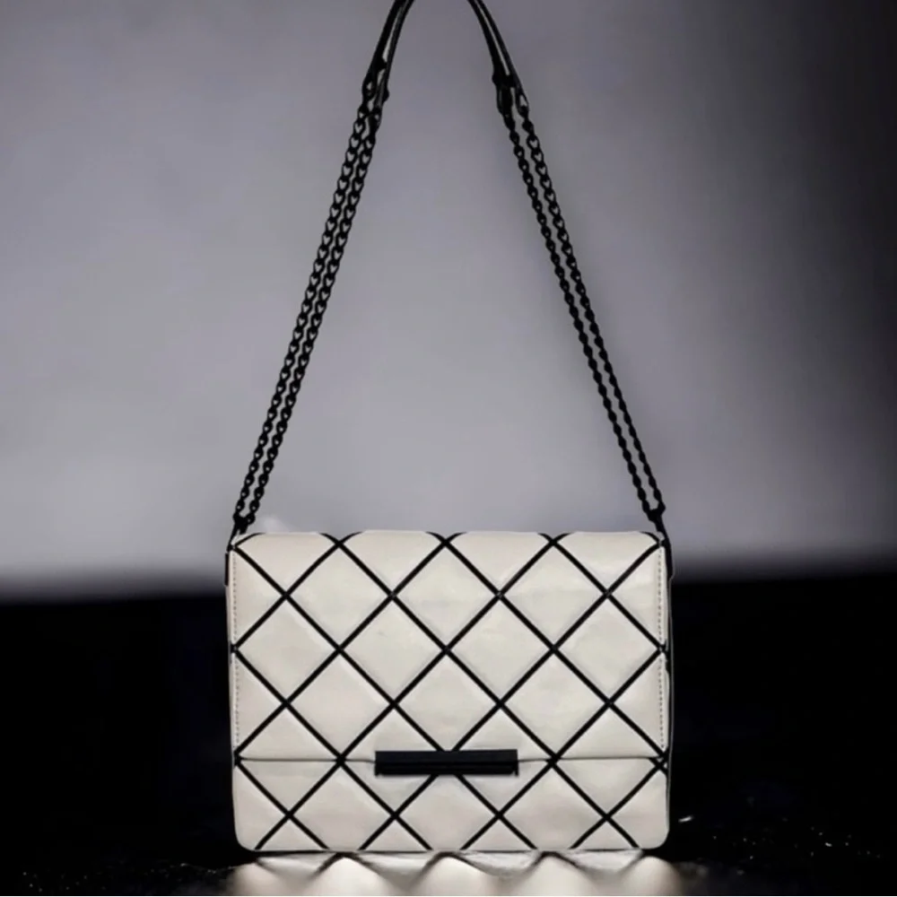 KATE SPADE NEW YORK Emerson Place Purse Overlay Lenia Black White Crossbody
